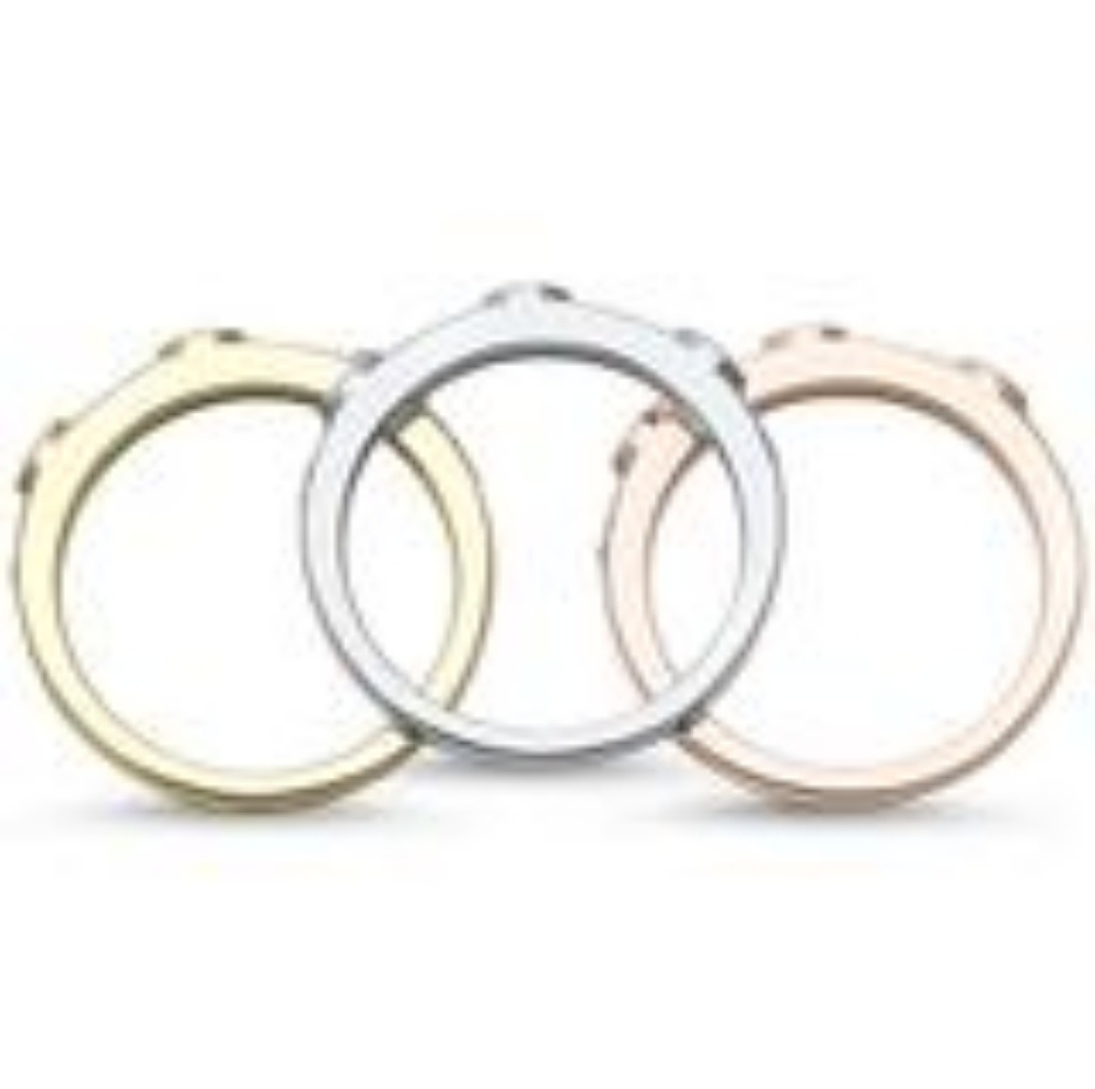 14 k tri color tree pieces stackable ring - Picture 2 of 2